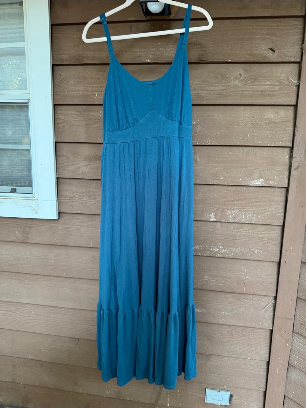 torrid Teal Maxi Dress Tiered Hem with Pockets size 2